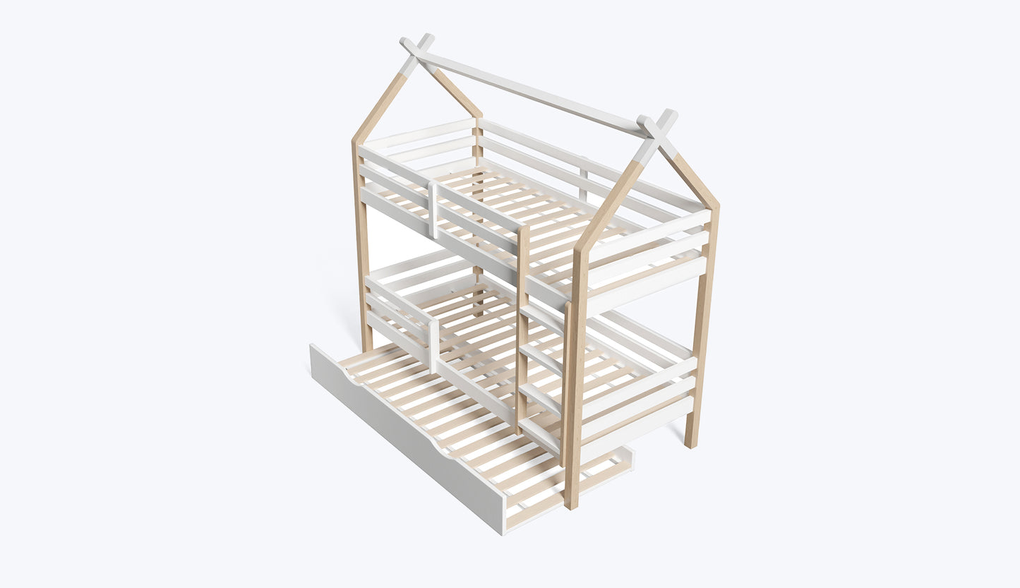 Etagenbett Odyssée mit Hüttendach
