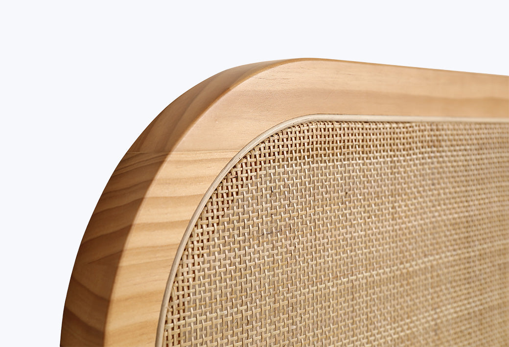 Kopfteil aus geflochtenem Rattan