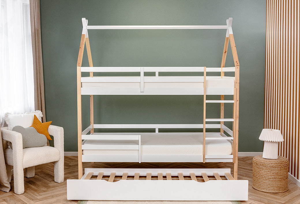 Mit 2 passenden Matratzen, 1 Schublade mit Lattenrost