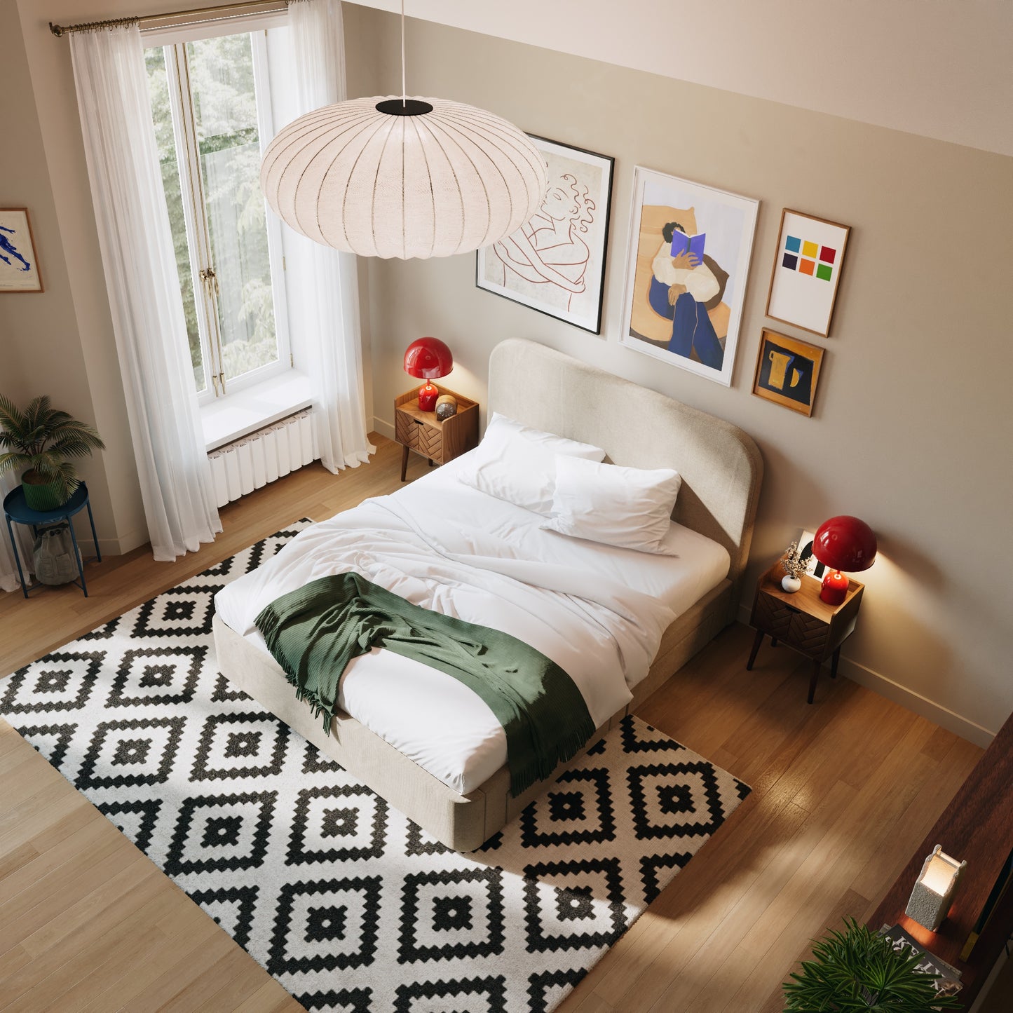 4 Schubladen an den Seiten