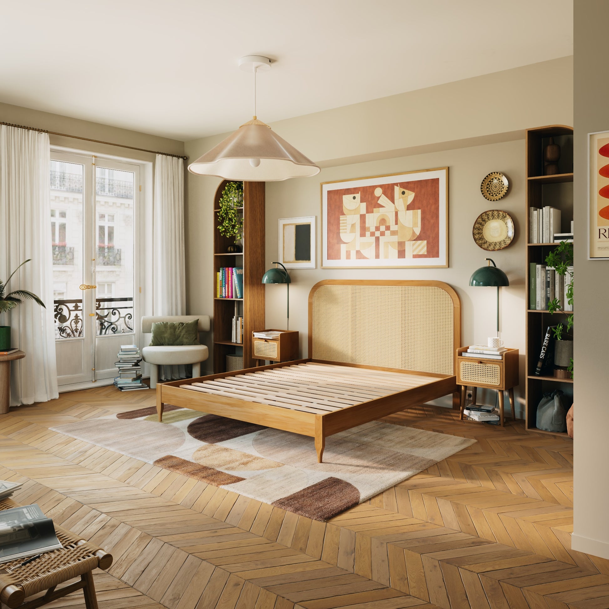 Kopfteil mit Geflecht