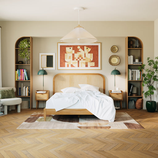 Kopfteil aus geflochtenem Rattan