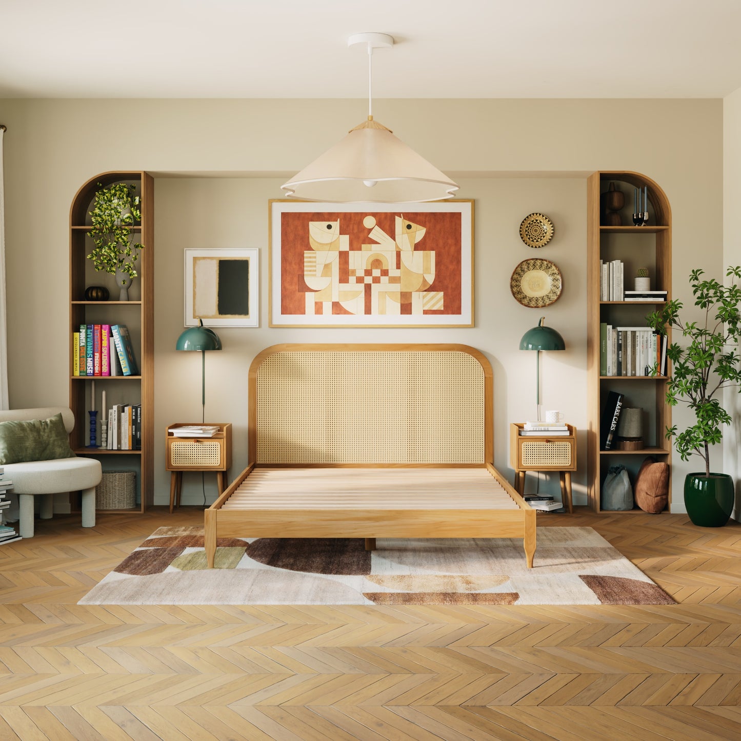 Kopfteil mit Geflecht