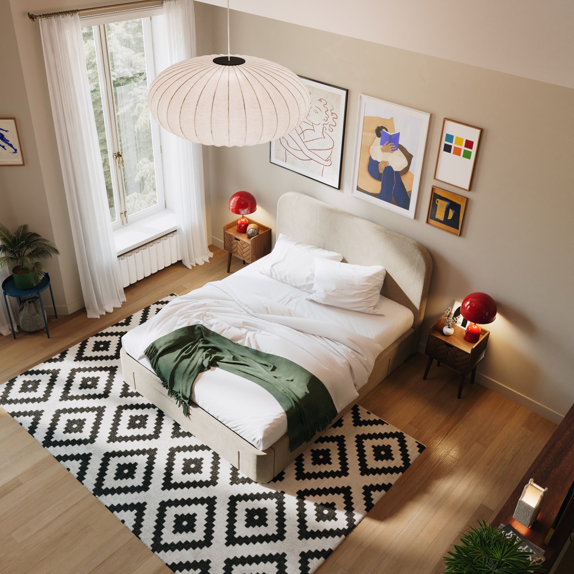 2 Schubladen an den Seiten + 1 große Schublade vorne