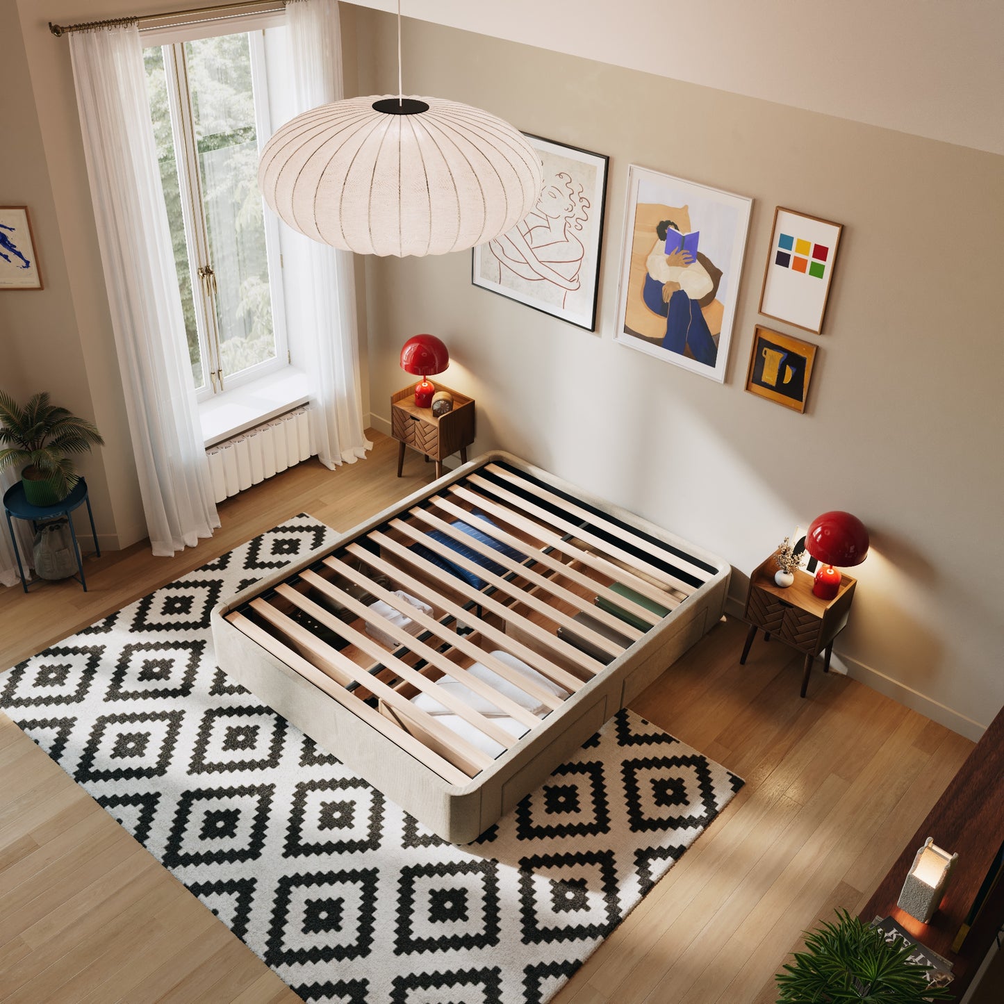 4 Schubladen an den Seiten