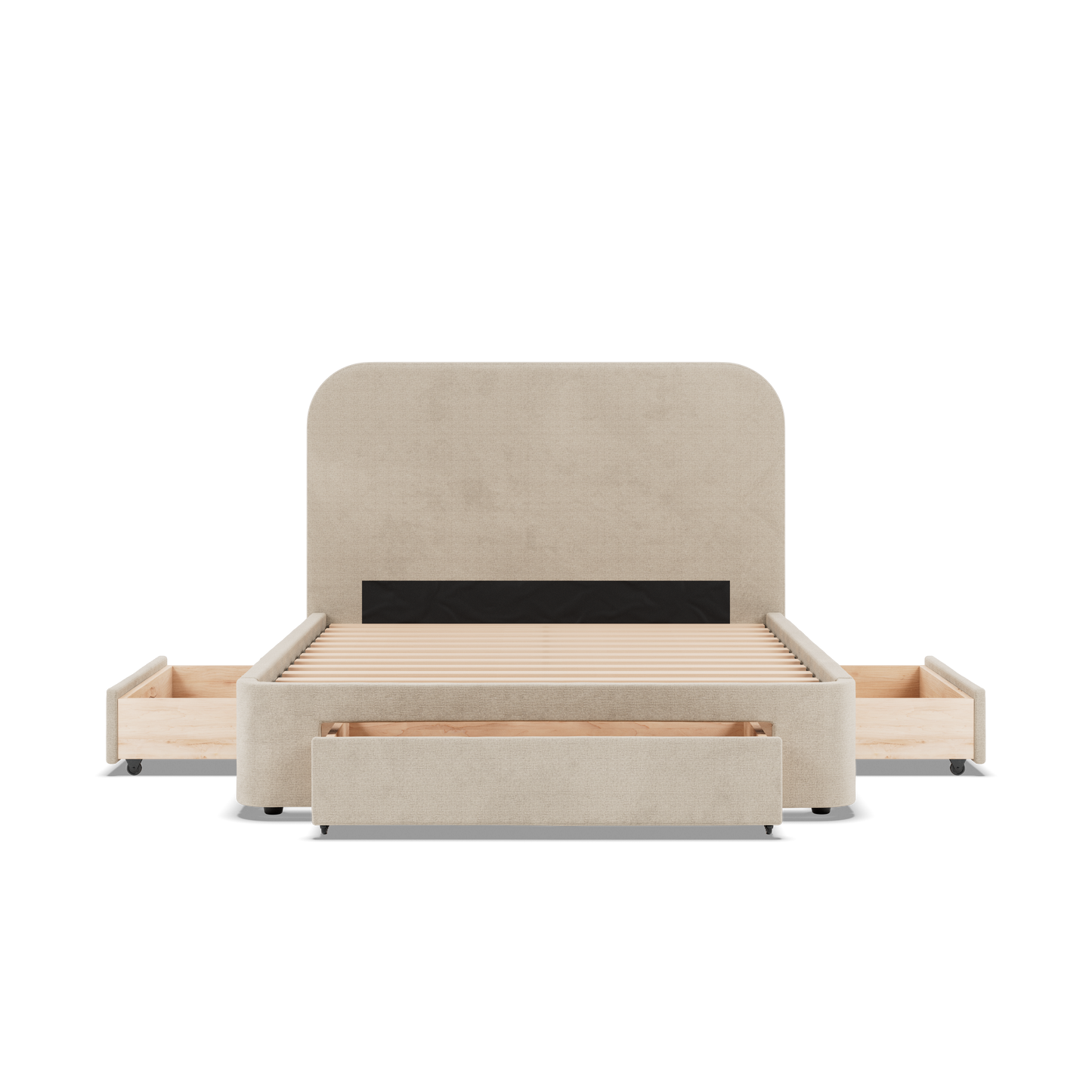 2 Schubladen an den Seiten + 1 große Schublade vorne