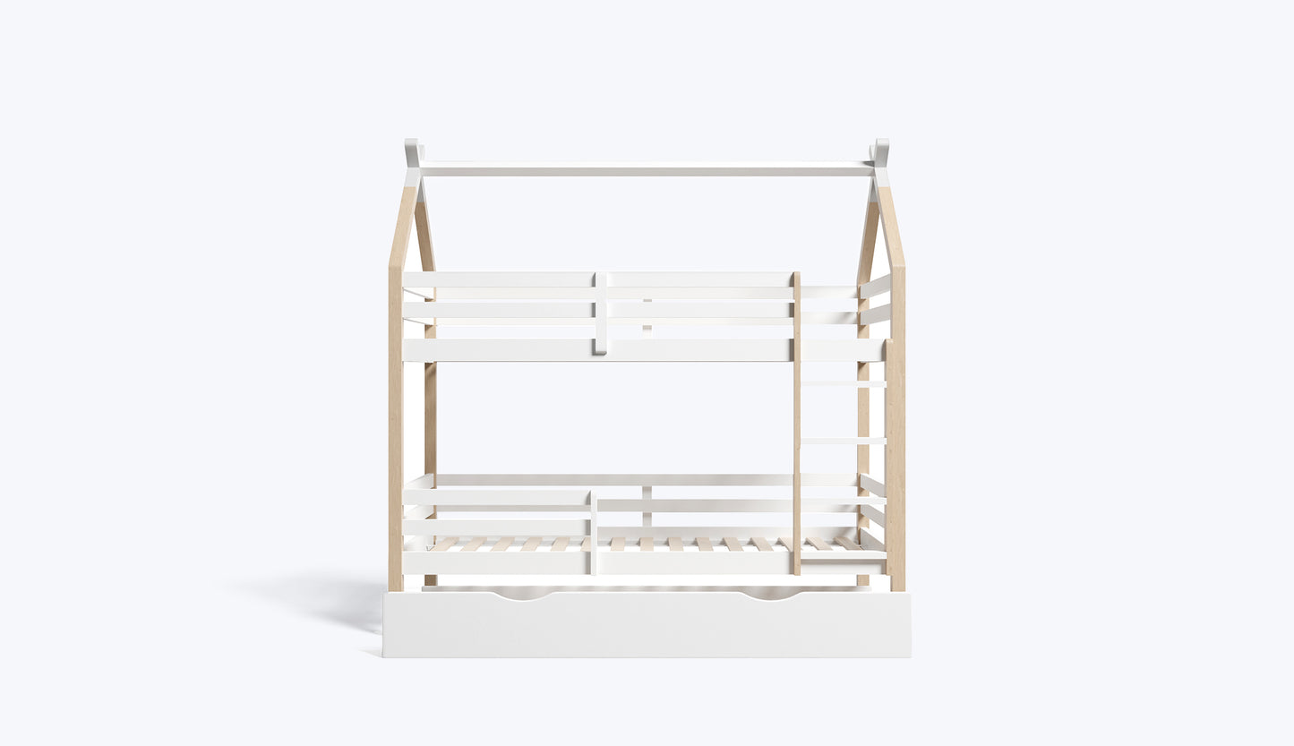 Mit 2 passenden Matratzen, 2 Aufbewahrungsschubladen