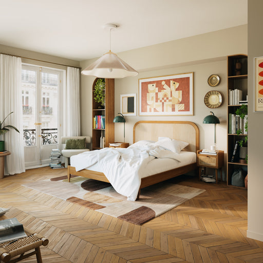 Kopfteil aus geflochtenem Rattan