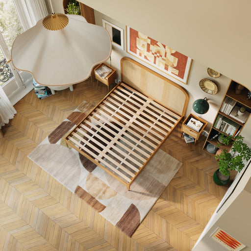 Kopfteil aus geflochtenem Rattan