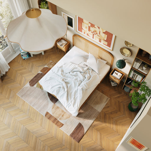 Kopfteil aus geflochtenem Rattan