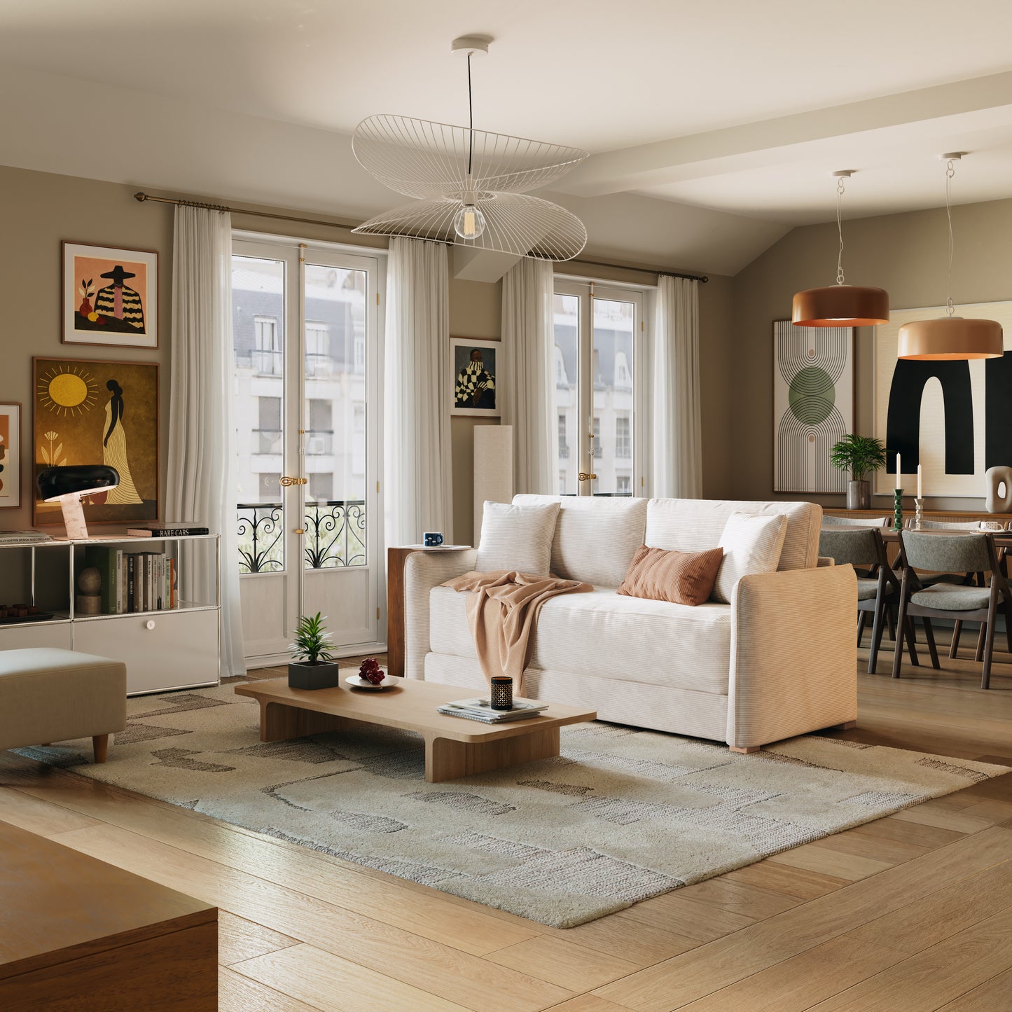 Creme gerippt,Schmal