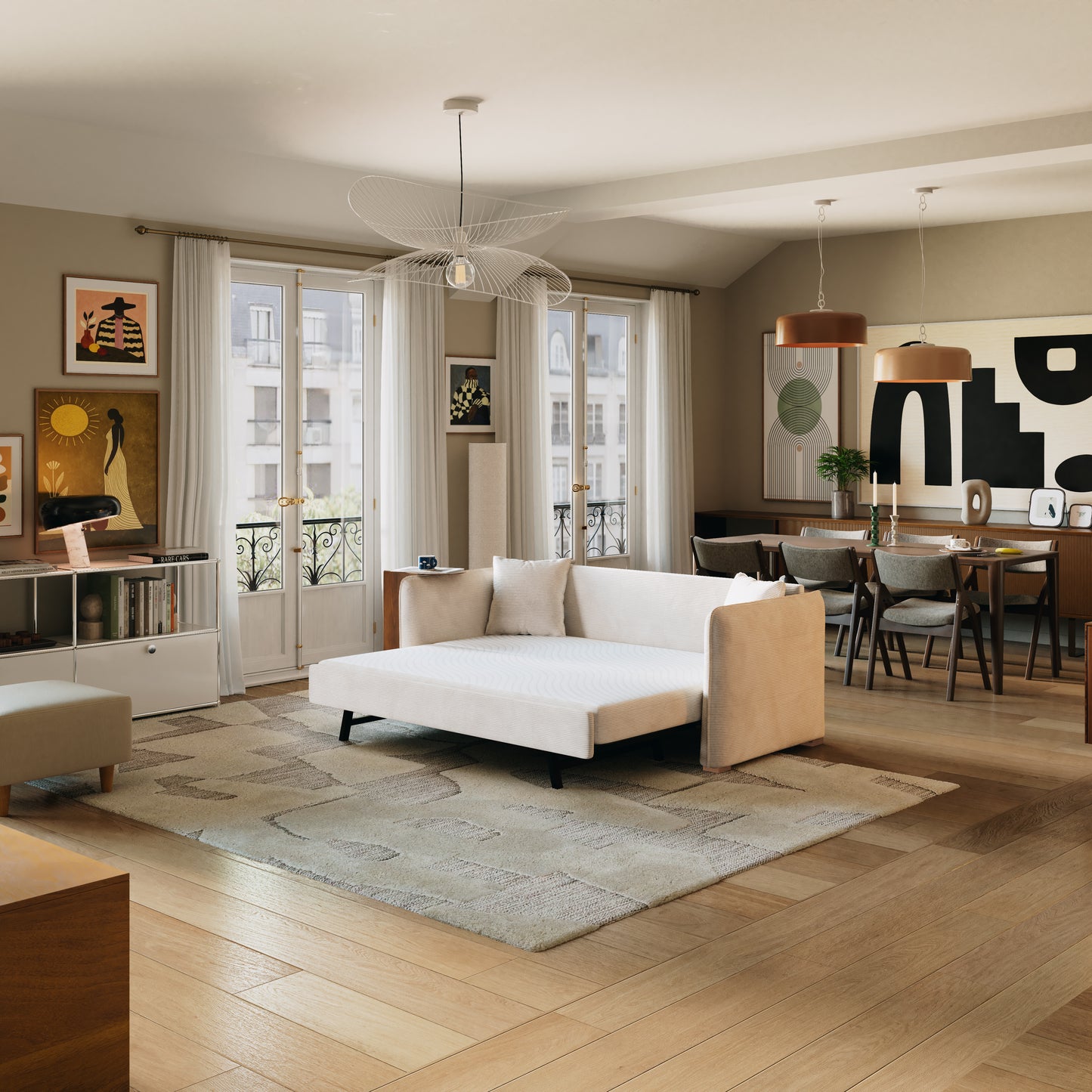 Creme gerippt,Schmal